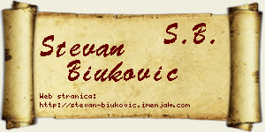 Stevan Biuković vizit kartica